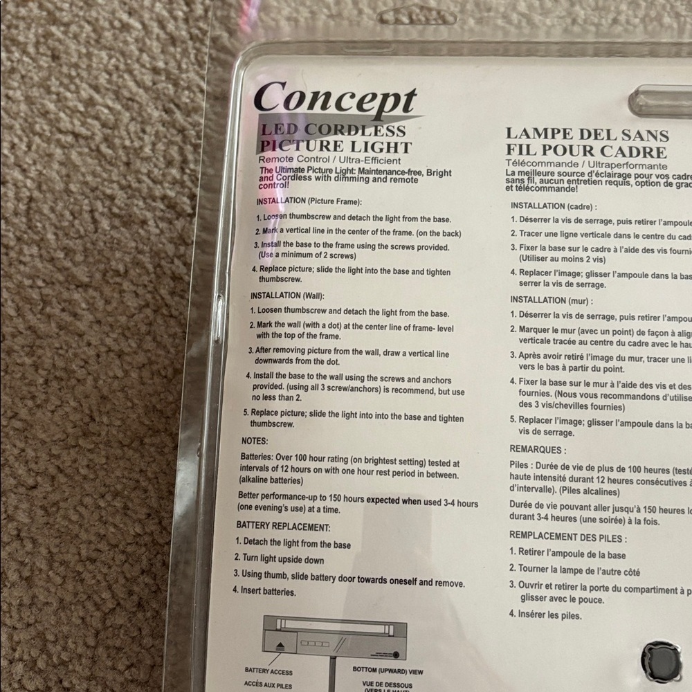 Concept LED Cordless Picture Light NWT - Picture 4 of 5